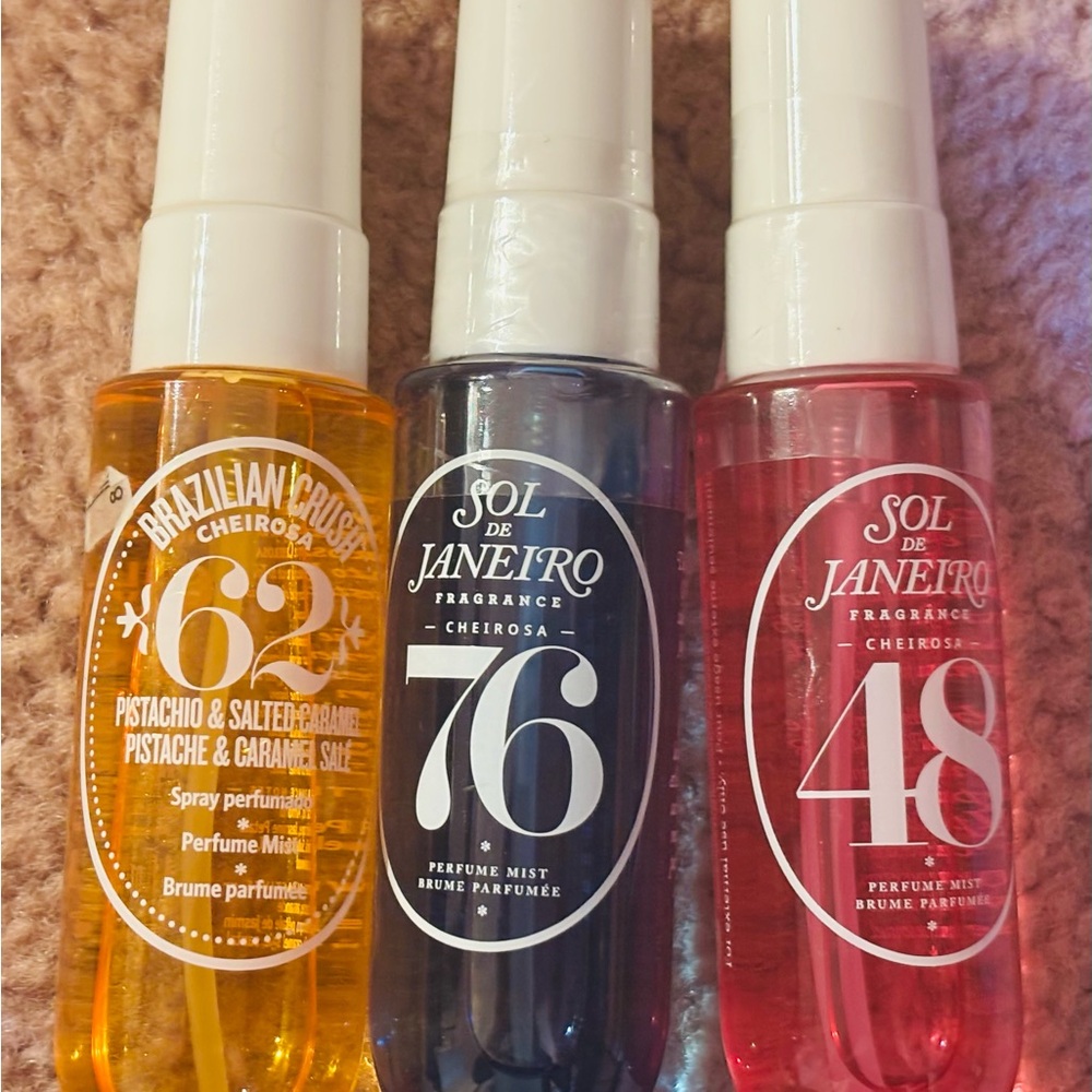 💗New Set of three Sol de Janeiro fragrance Mists Scents 62, 76, and 48💗